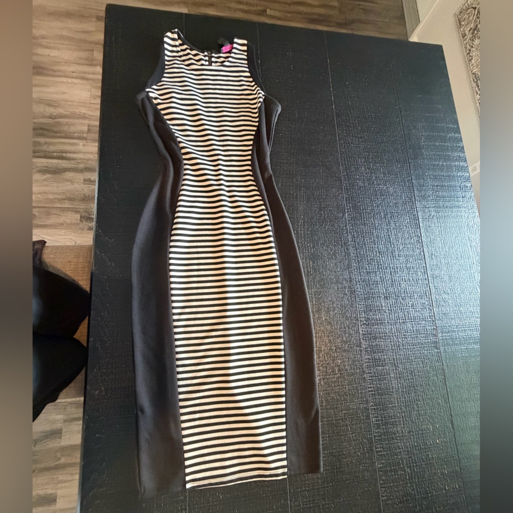 Material Girl Medium pin up style  Striped Dress